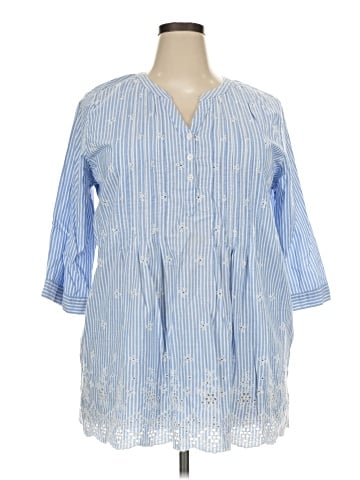 Woman Within 3/4 Sleeve Blouse (view 1)