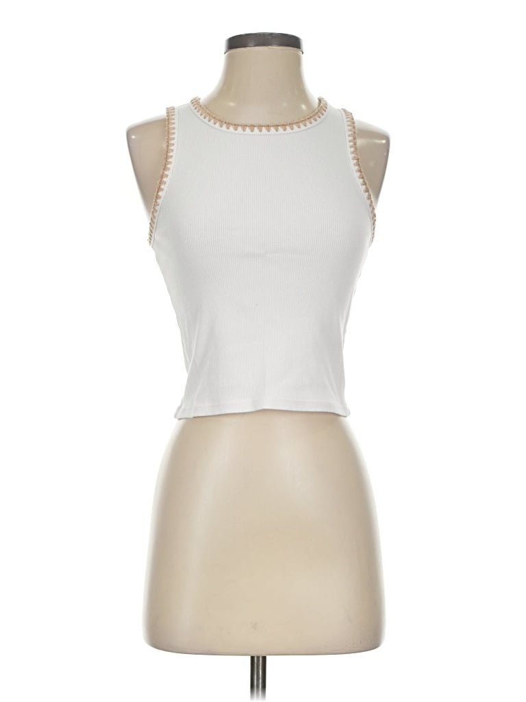 Pre-owned Z Supply Tank Top Ivory Halter Neckline Tops