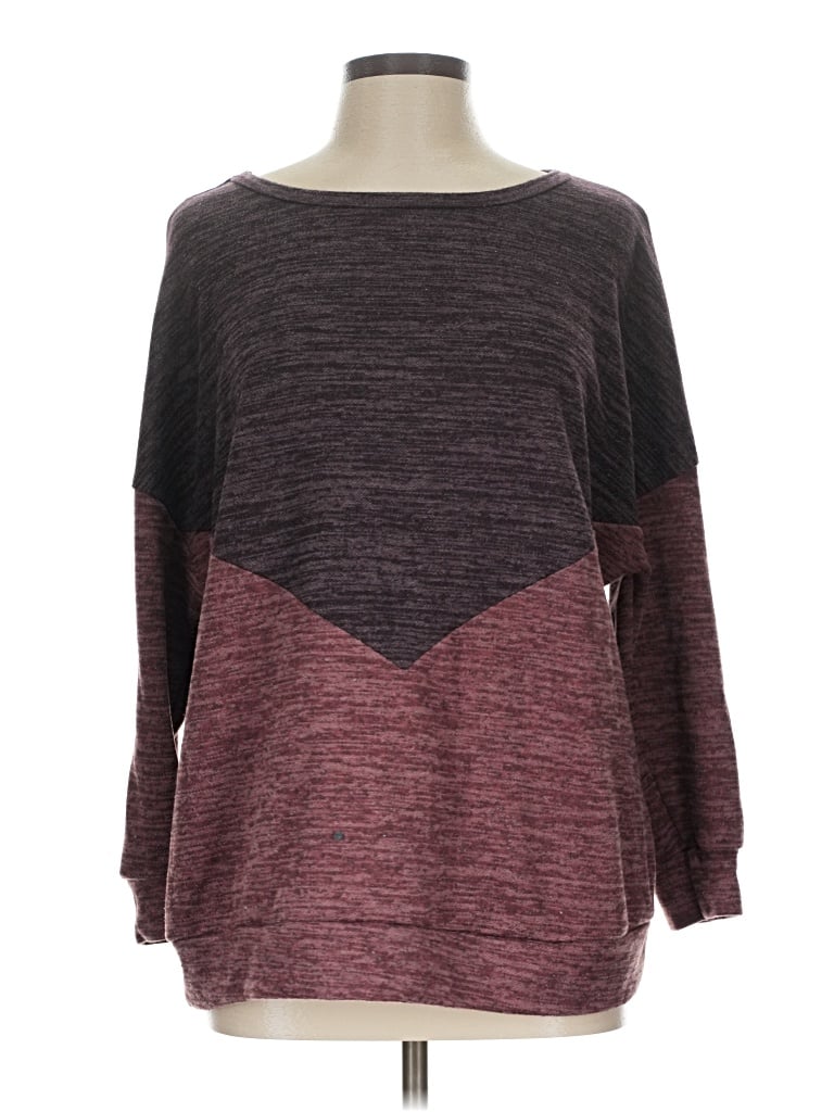 Pre-owned Bloomchic Pullover Sweater In Burgundy
