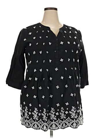 Woman Within 3/4 Sleeve Blouse (view 1)