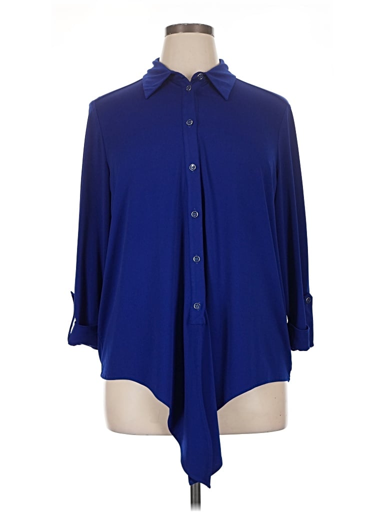 Pre-owned Nygard 3/4 Sleeve Blouse In Blue