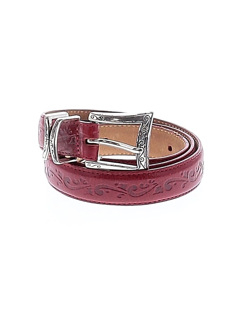 Pre-owned Brighton Leather Belt In Burgundy
