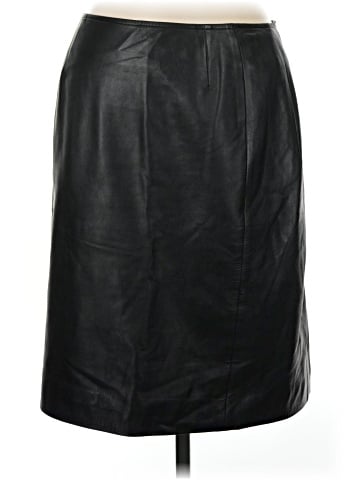AKRIS Faux Leather Skirt (view 1)