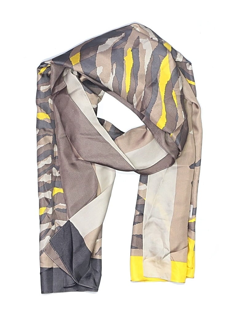 Coldwater Creek Silk Scarf In Gray