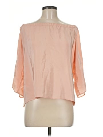 AU Amanda Uprichard 3/4 Sleeve Silk Top (view 1)