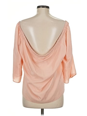 AU Amanda Uprichard 3/4 Sleeve Silk Top (view 2)