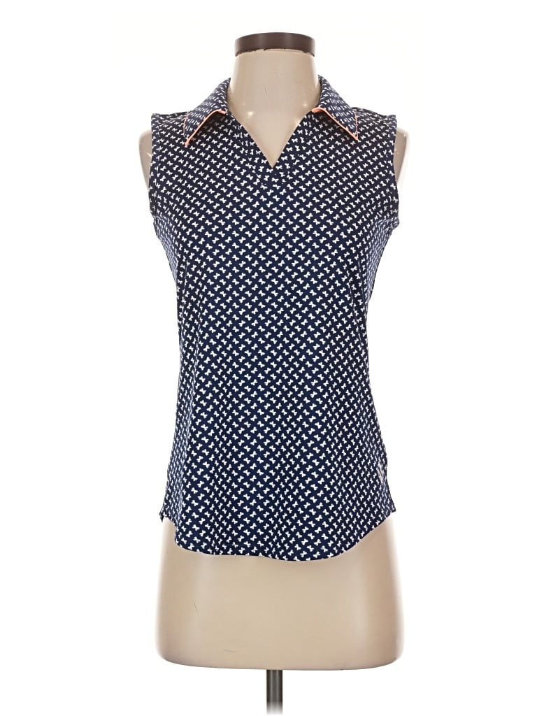 Pre-owned Jofit Sleeveless Blouse In Blue