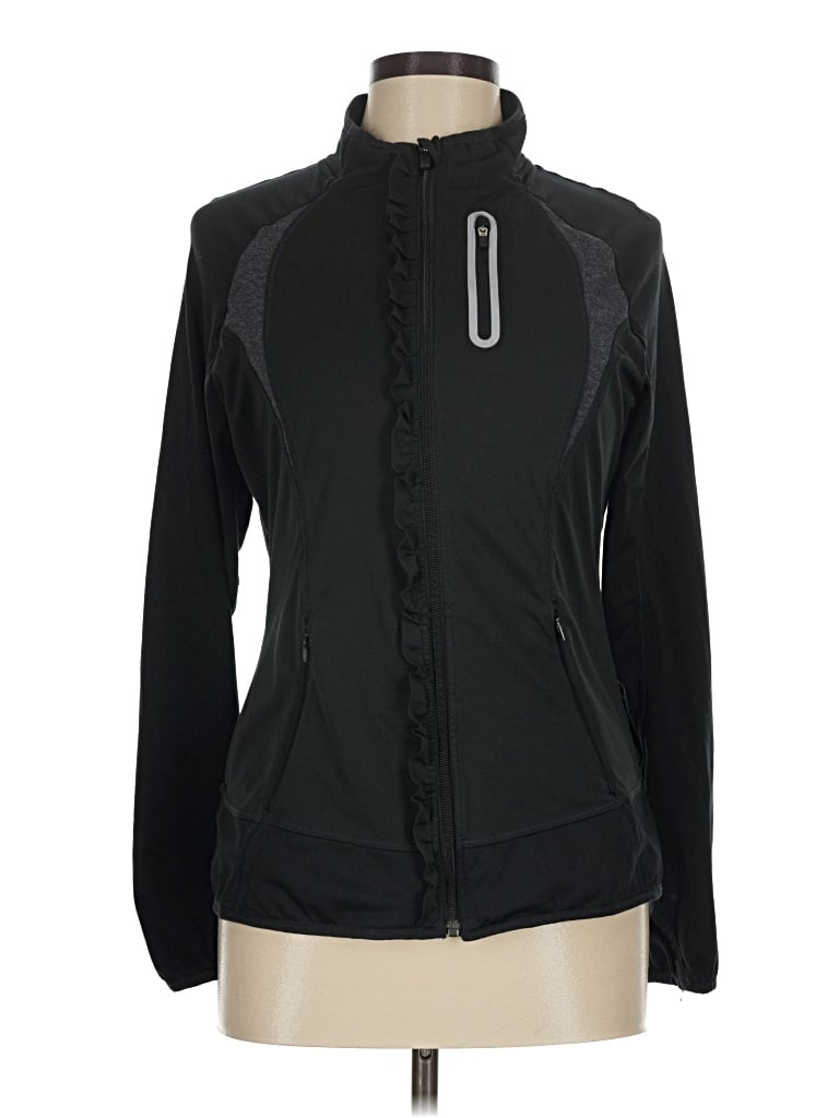 Pre-owned Athleta Track Jacket In Black