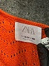 Zara Chevron-herringbone Orange Dress Size 13 - 14 - photo 6