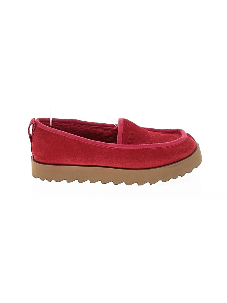 Pre-owned Ugg Flats In Red