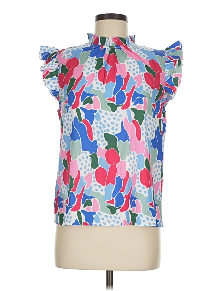 Pre-owned Emery Rose Sleeveless Blouse In Blue