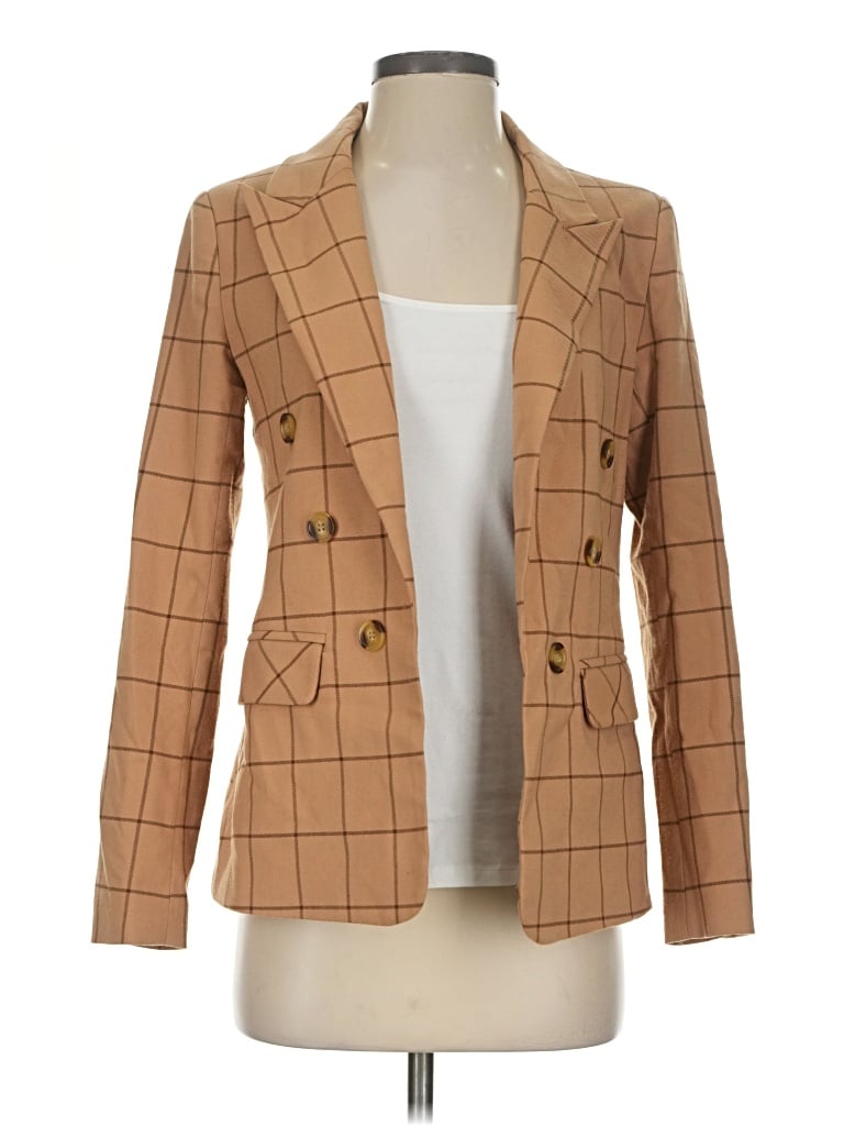 Pre-owned Halogen Blazer Jacket In Tan
