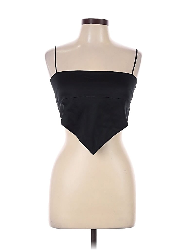 Pre-owned Danielle Bernstein Tank Top Black Strapless Neckline Tops