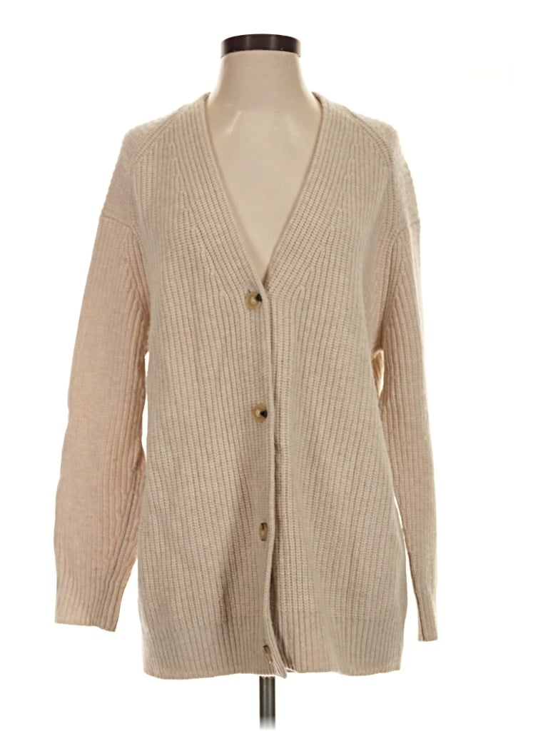 Pre-owned Vince Wool Cardigan Sweater In Tan
