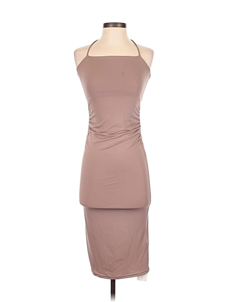 Pre-owned Commense Cocktail Dress In Brown