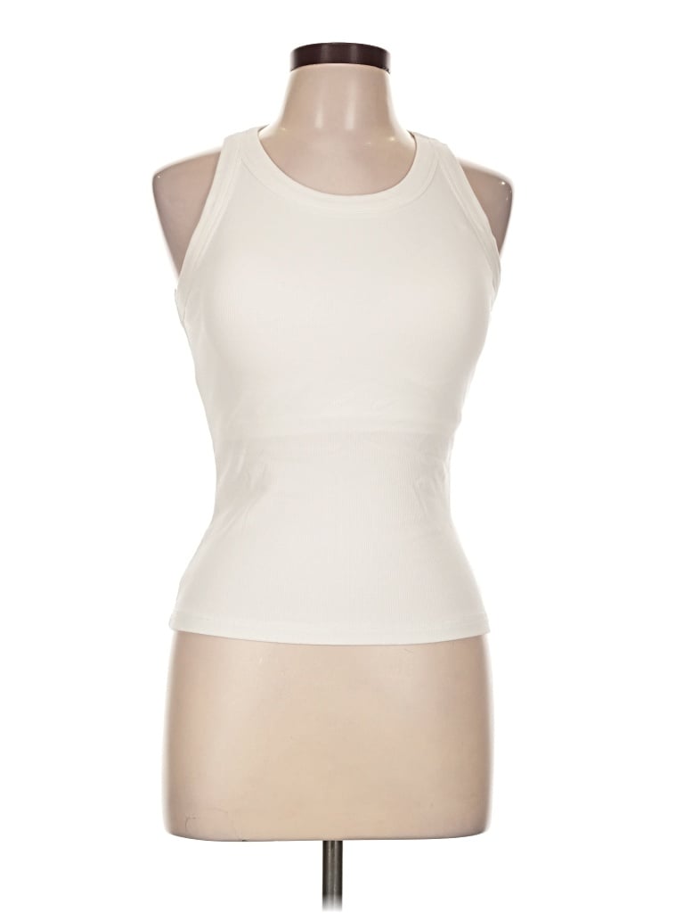 Pre-owned Chicme Tank Top Ivory Halter Neckline Tops