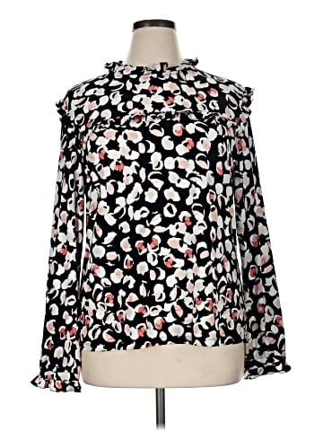 Karl Lagerfeld Paris Long Sleeve Blouse (view 1)
