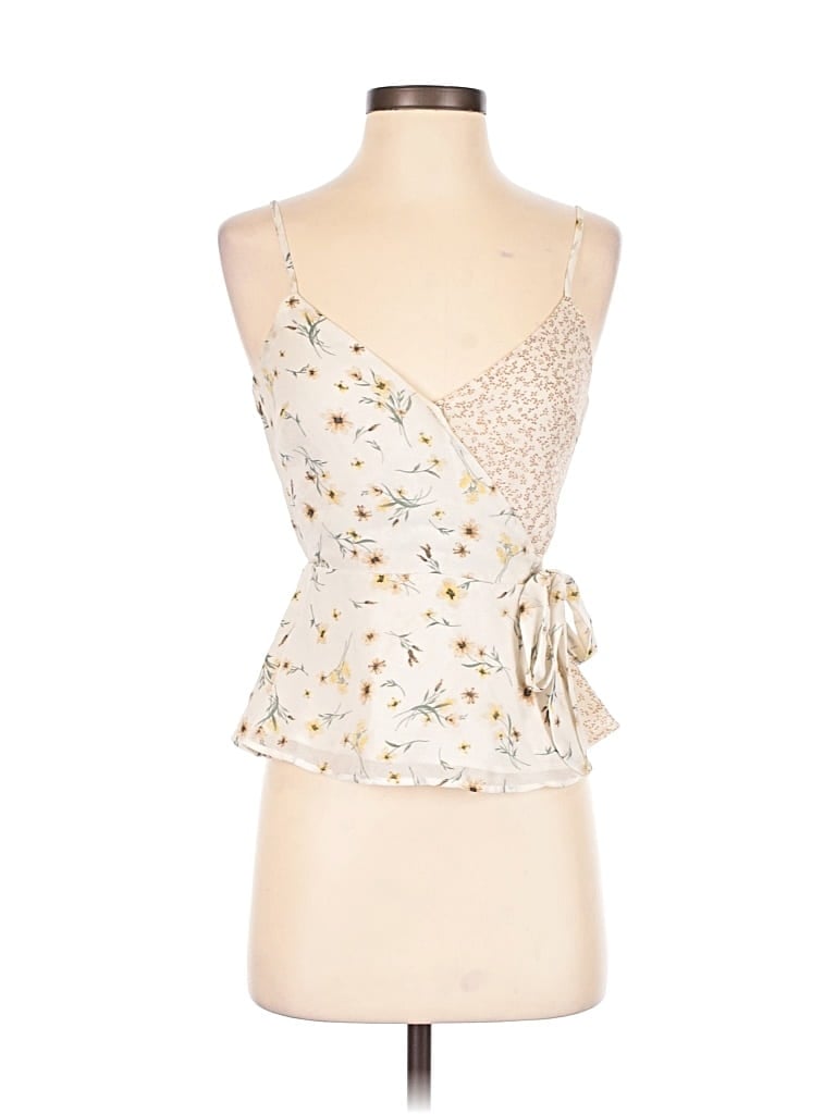 Pre-owned Paper Crane Tank Top Ivory Strapless Neckline Tops