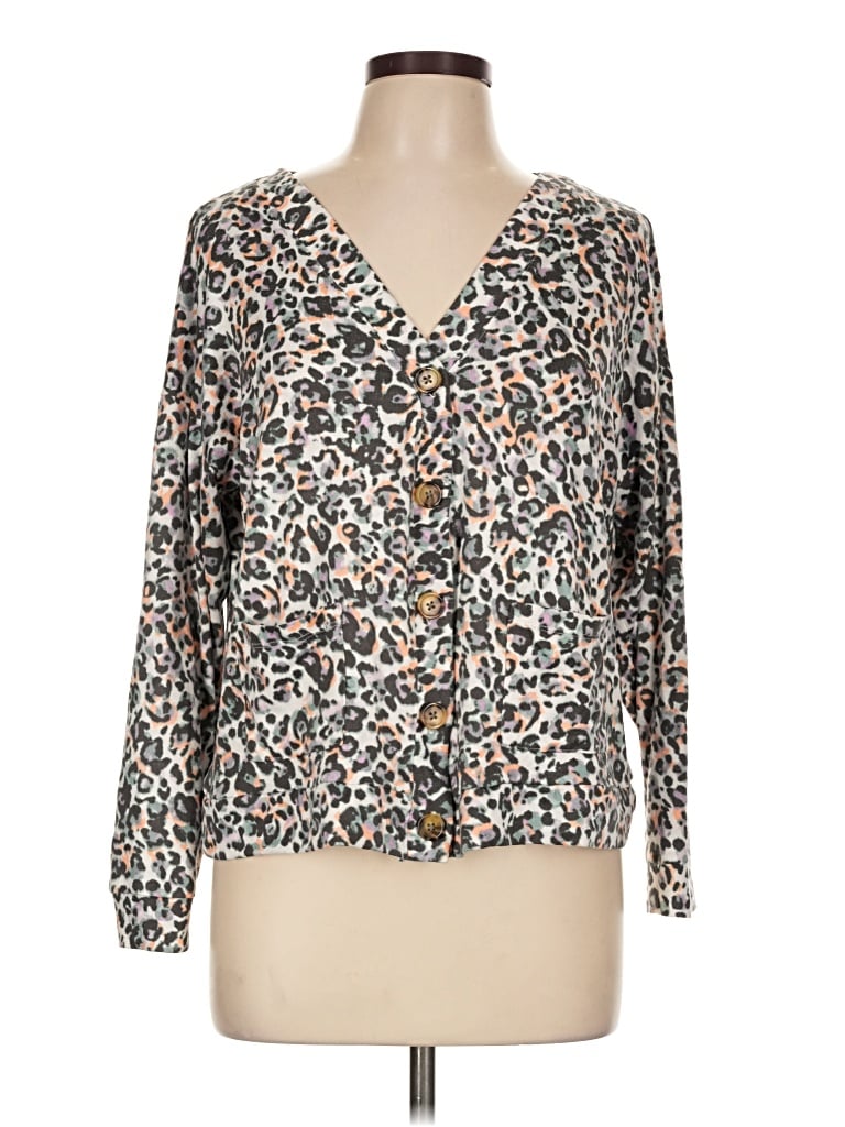 Pre-owned Joyspun Cardigan Sweater In Brown