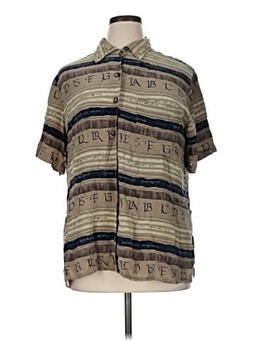 Jones New York Short Sleeve Silk Top (view 1)