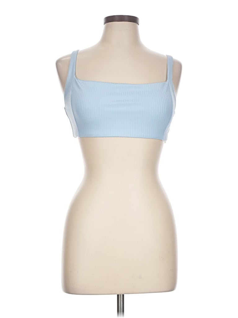 Pre-owned Vuori Tank Top Blue Strapless Neckline Tops