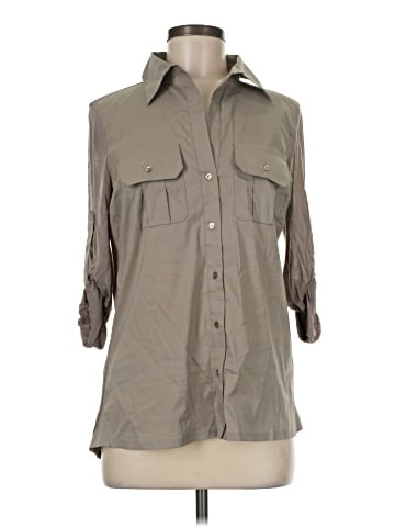 BCBGMAXAZRIA 3/4 Sleeve Button-Down Shirt (view 1)