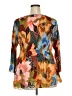 Ninety 100% Polyester Brown 3/4 Sleeve Blouse Size 2X - photo 2