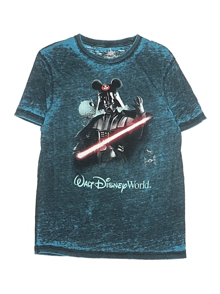 Pre-owned Disney Parks Kids' Short Sleeve T-shirt In Teal