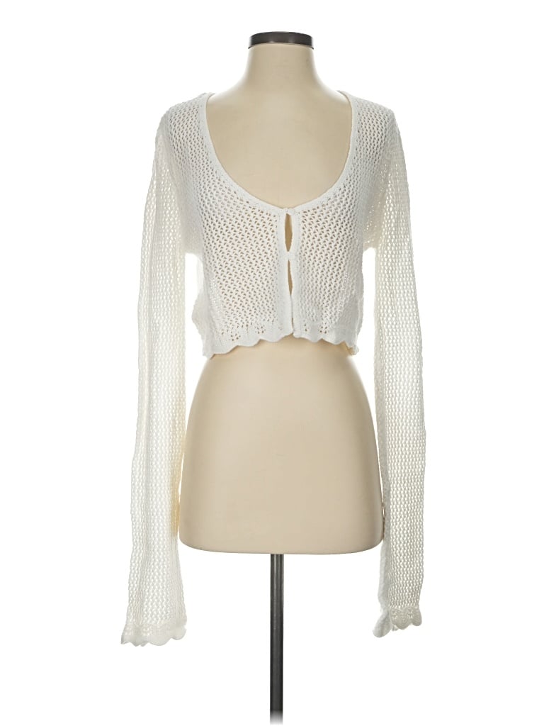 Pre-owned Cotton On Cardigan Sweater In White