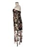 Sam Edelman 100% Polyester Floral Brown Black Cocktail Dress Size 6 - photo 5