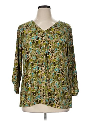 Susan Graver 3/4 Sleeve Blouse (view 1)