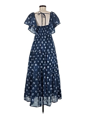 Madewell Tie-Back Tiered Midi Dress in Shibori (view 2)
