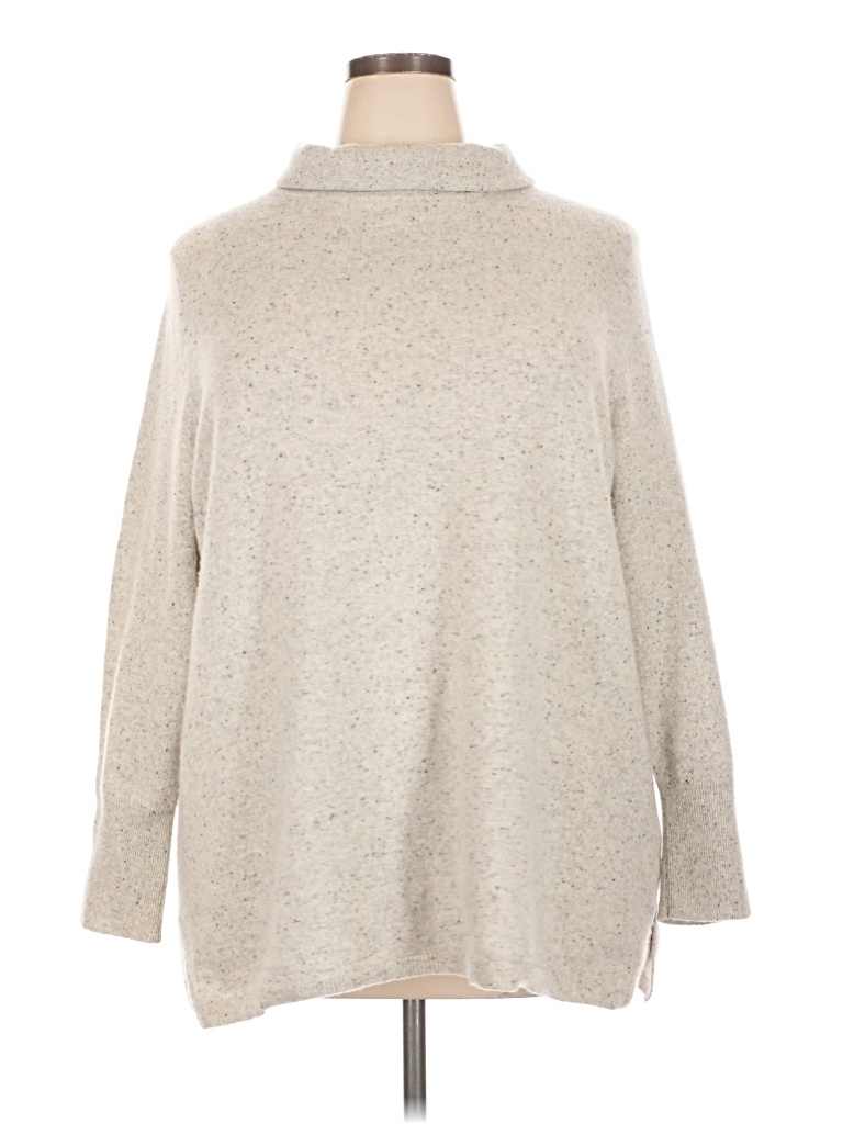 Pre-owned Talbots Cashmere Pullover Sweater In Ivory