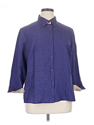 Sag Harbor 3/4 Sleeve Silk Top (view 1)