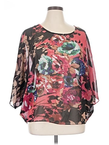 Signature by Robbie Bee 3/4 Sleeve Blouse (view 1)