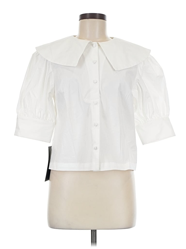 Pre-owned Tuckernuck 3/4 Sleeve Blouse In White