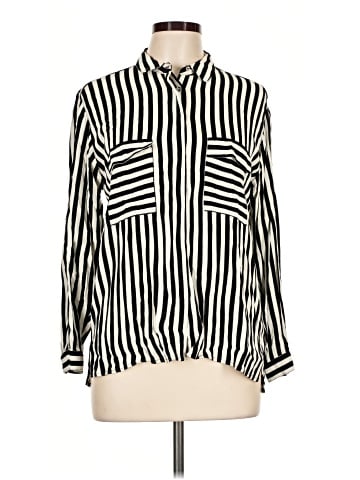 Zara Basic Long Sleeve Button-Down Shirt (view 1)