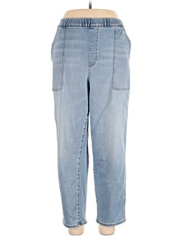 Madewell Pull-On Relaxed Jeans in Bellview Wash (view 1)