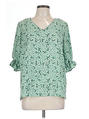 Well Worn 3/4 Sleeve Blouse (view 1)