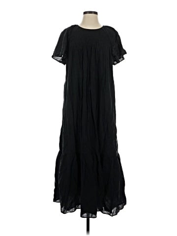 Madewell Embroidered Smocked Midi Dress (view 1)