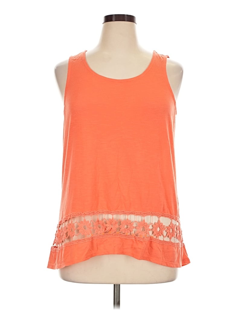 Pre-owned Absolutely Famous Tank Top Orange Halter Neckline Tops