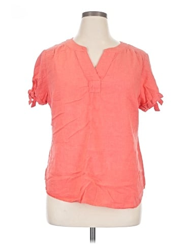 Christopher & Banks Short Sleeve Blouse (view 1)