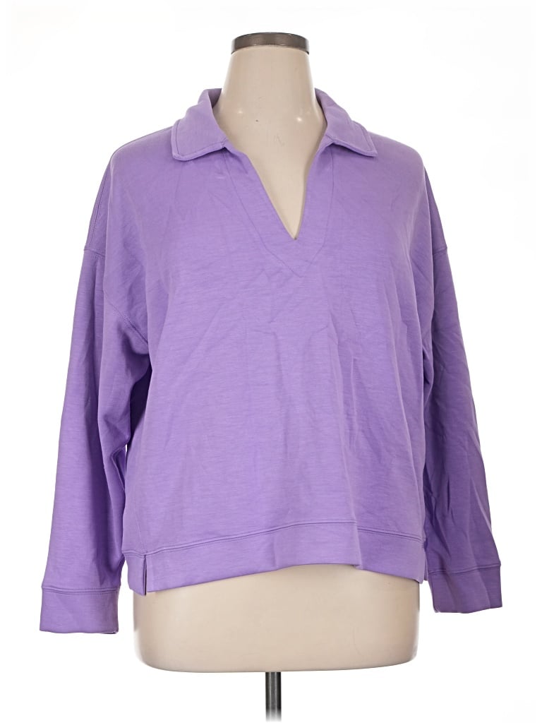 Pre-owned Boston Proper Pullover Sweater In Purple
