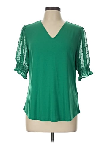 Adrianna Papell Short Sleeve Blouse (view 1)
