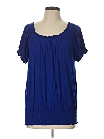 INC International Concepts Short Sleeve Blouse (view 1)