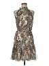 Veronica Beard 100% Silk Paisley Brown Silver Cocktail Dress Size 8 - photo 1
