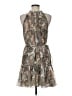Veronica Beard 100% Silk Paisley Brown Silver Cocktail Dress Size 8 - photo 2