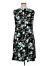 Perceptions Floral Black Casual Dress Size XL - photo 2