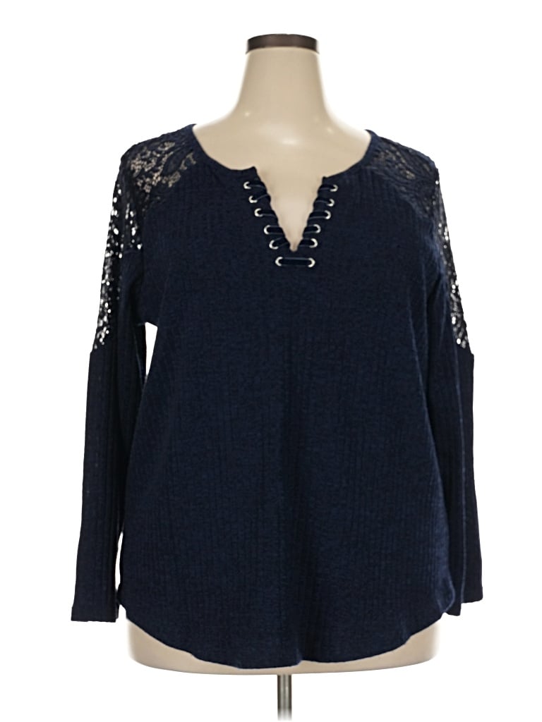 Pre-owned Democracy Pullover Sweater In Blue