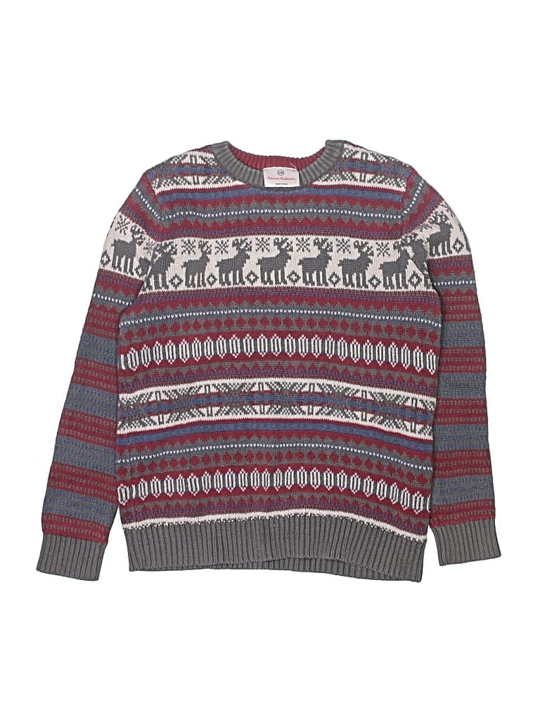 Pre-owned Hanna Andersson Kids' Pullover Sweater In Gray